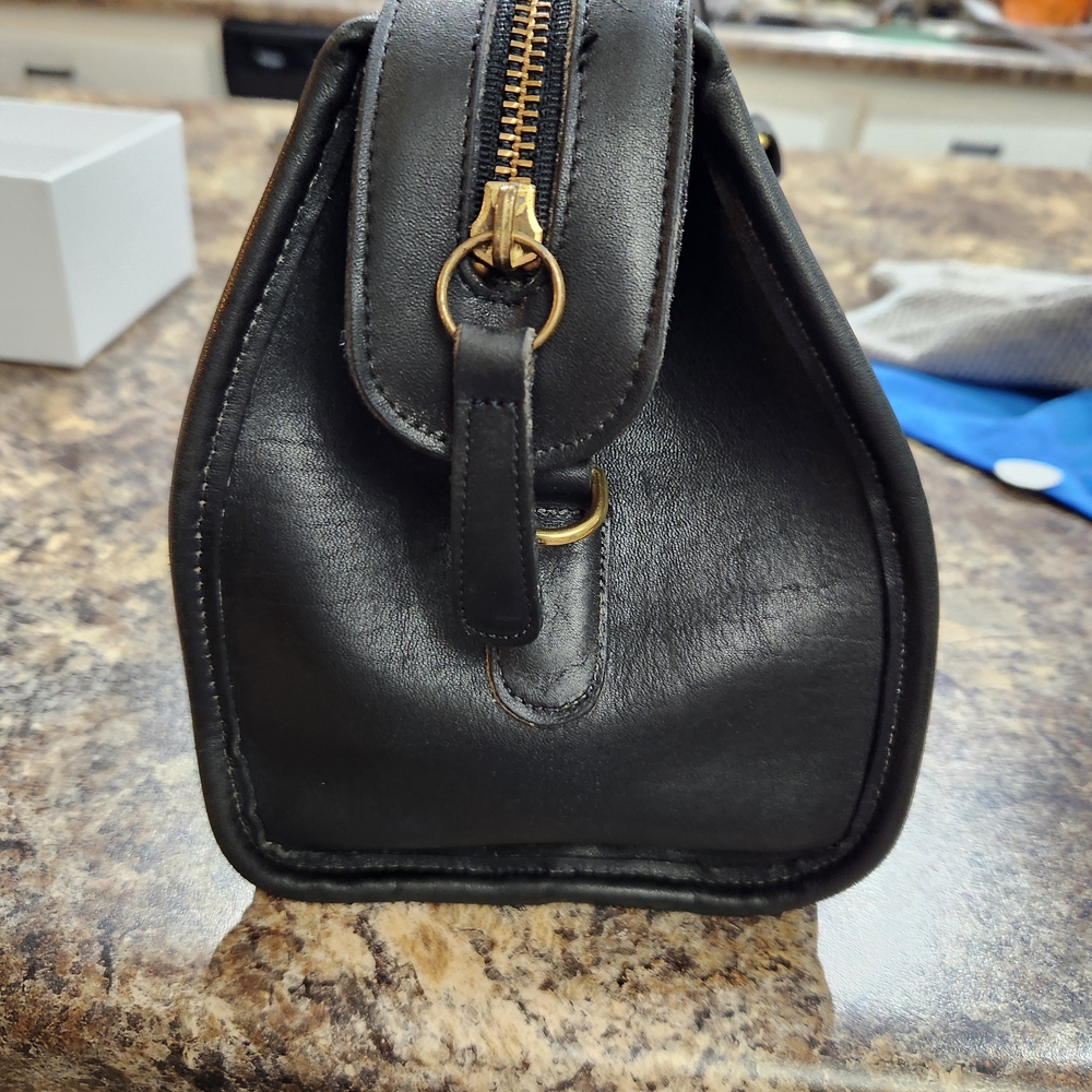 Vintage Coach Black SATCHEL Leather Bag - Picture 12 of 15